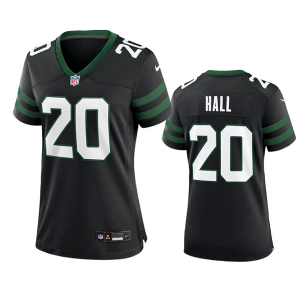 Women's New York Jets #20 Breece Hall Black 2024 Football Stitched Jersey(Run Small)