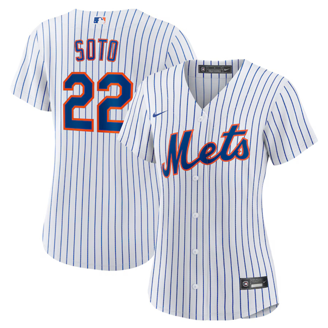 Women's New York Mets #22 Juan Soto White Cool Base Stitched MLB Jersey(Run Small)