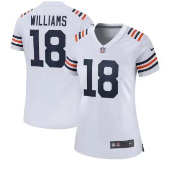 Women's Nike Caleb Williams #18 White Chicago Bears 2024 NFL Draft 2nd Alternate Game Player Jersey