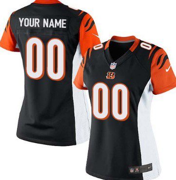 Women's Nike Cincinnati Bengals Customized Black Game Jersey