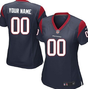 Women's Nike Houston Texans Customized Blue Game Jersey