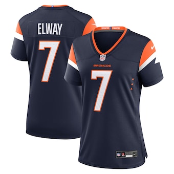 Women's Nike John Elway Navy Denver Broncos Retired Player Alternate Game Jersey