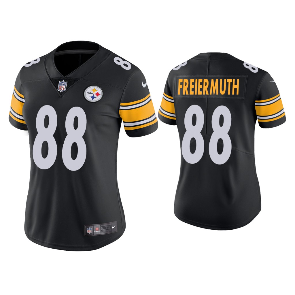 Women's Pat Freiermuth Steelers #88 Vapor Limited Women's Jersey Black