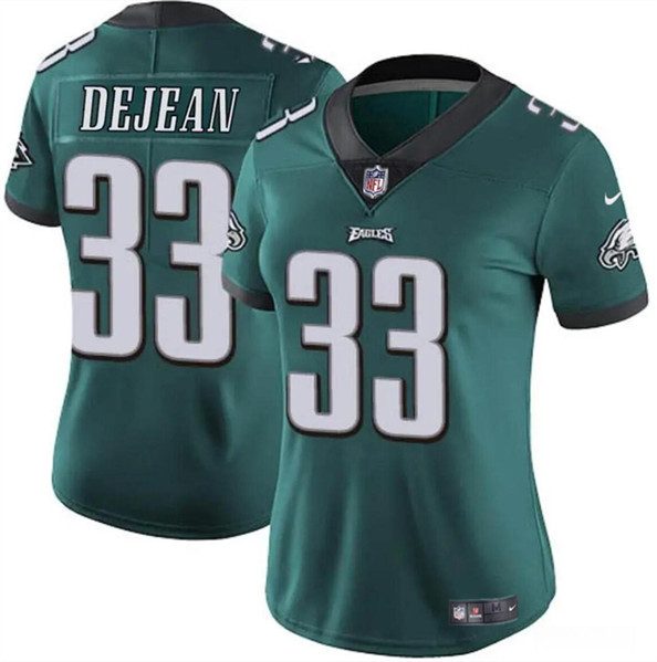 Women's Philadelphia Eagles #33 Cooper DeJean Green 2024 Draft Vapor Untouchable Limited Football Stitched Jersey(Run Small)