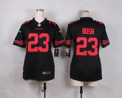 Women's San Francisco 49ers #23 Reggie Bush 2015 Nike Black Game Jersey