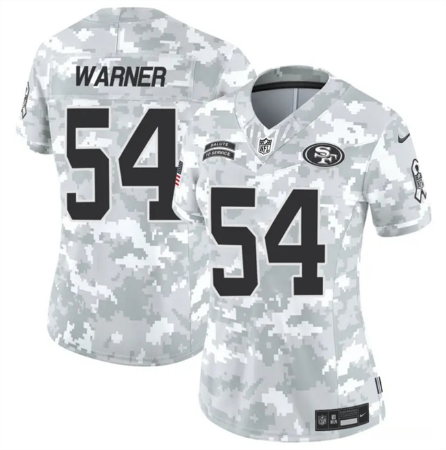 Women's San Francisco 49ers #54 Fred Warner 2024 F.U.S.E Arctic Camo Salute To Service Limited Stitched Jersey(Run Small)