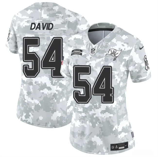 Women's Tampa Bay Buccaneers #54 Lavonte David 2024 F.U.S.E Arctic Camo Salute To Service Limited Stitched Football Jersey(Run Small)