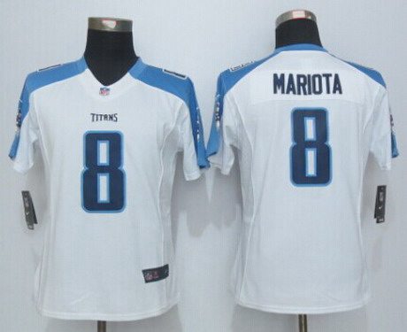 Women's Tennessee Titans #8 Marcus Mariota Nike White Limited Jersey