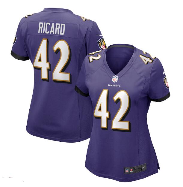 Women Baltimore Ravens #42 Patrick Ricard Nike Purple Jersey