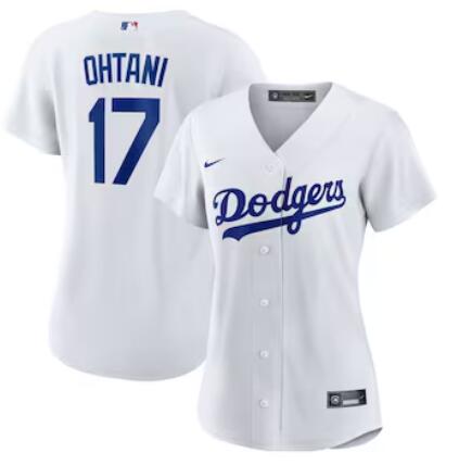 Women Los Angeles Dodgers #17 Shohei Ohtani Nike Home Replica Player White Jersey