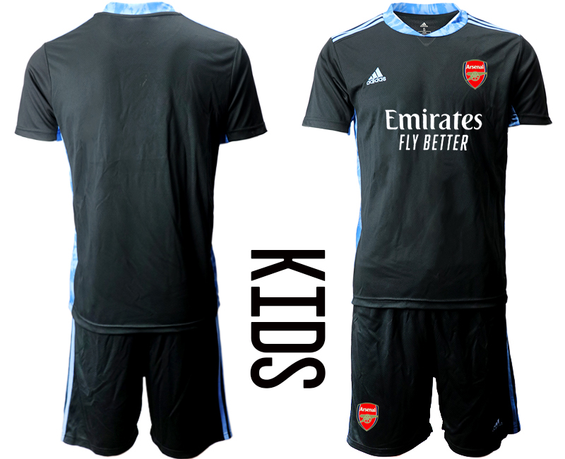 Youth 2020-21 Arsenal black goalkeeper  soccer jerseys