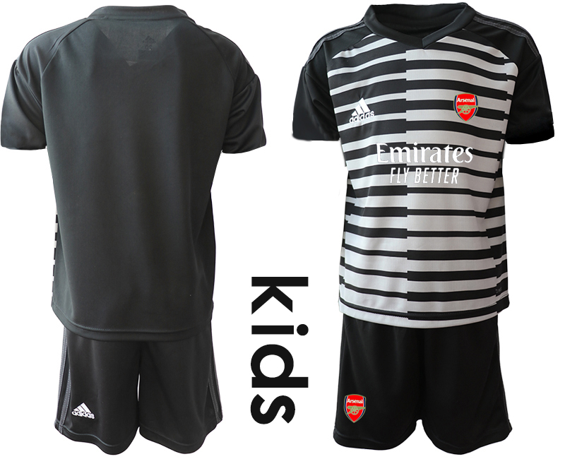 Youth 2020-21 Arsenal black goalkeeper soccer jerseys