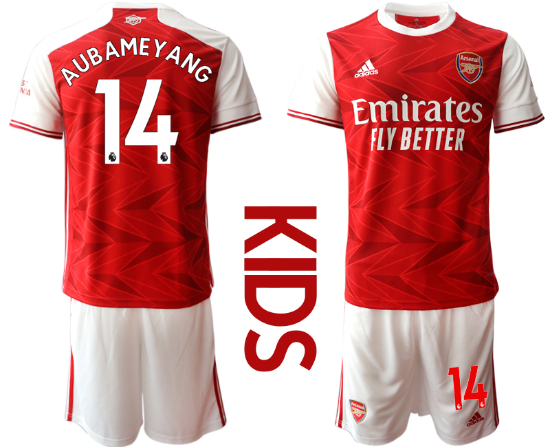 Youth 2020-21 Arsenal home 14# AUBAMEYANG soccer jerseys