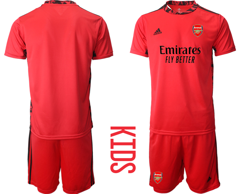 Youth 2020-21 Arsenal red goalkeeper soccer jerseys