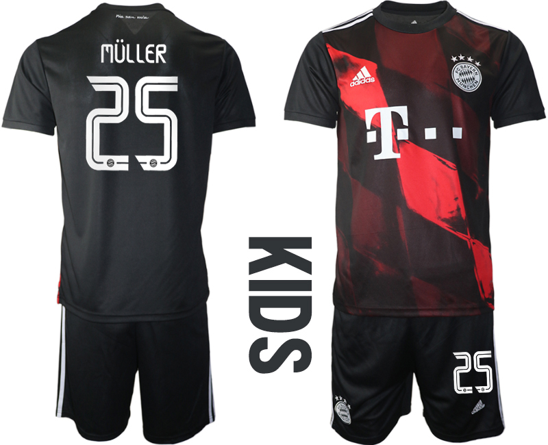 Youth 2020-21 Bayern Munich away  25# MULLER soccer jerseys