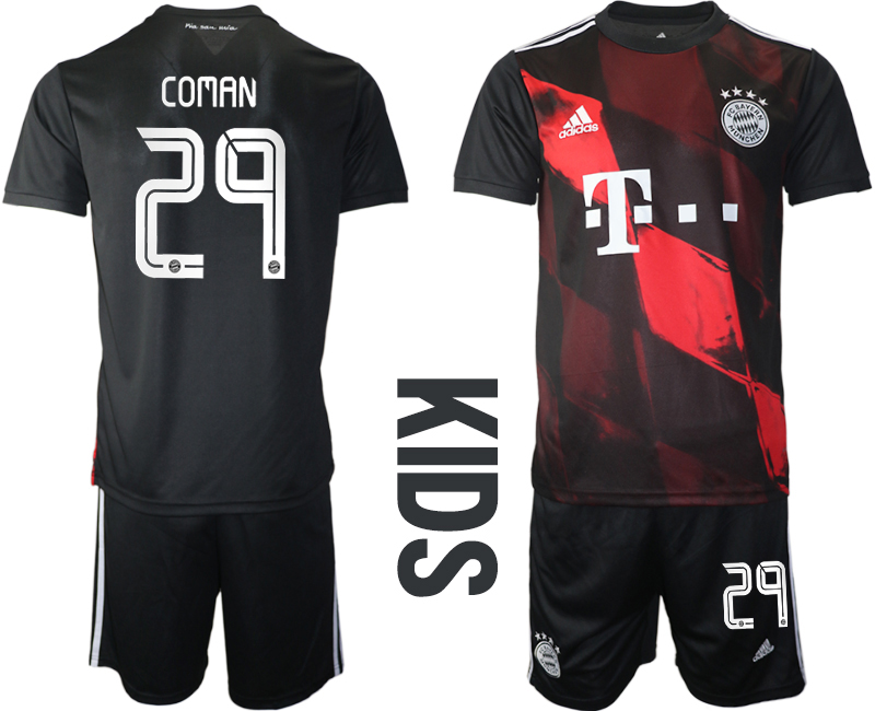 Youth 2020-21 Bayern Munich away  29# COMAN soccer jerseys