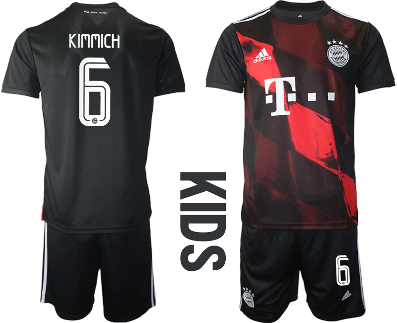 Youth 2020-21 Bayern Munich away  6# KIMMICH soccer jerseys