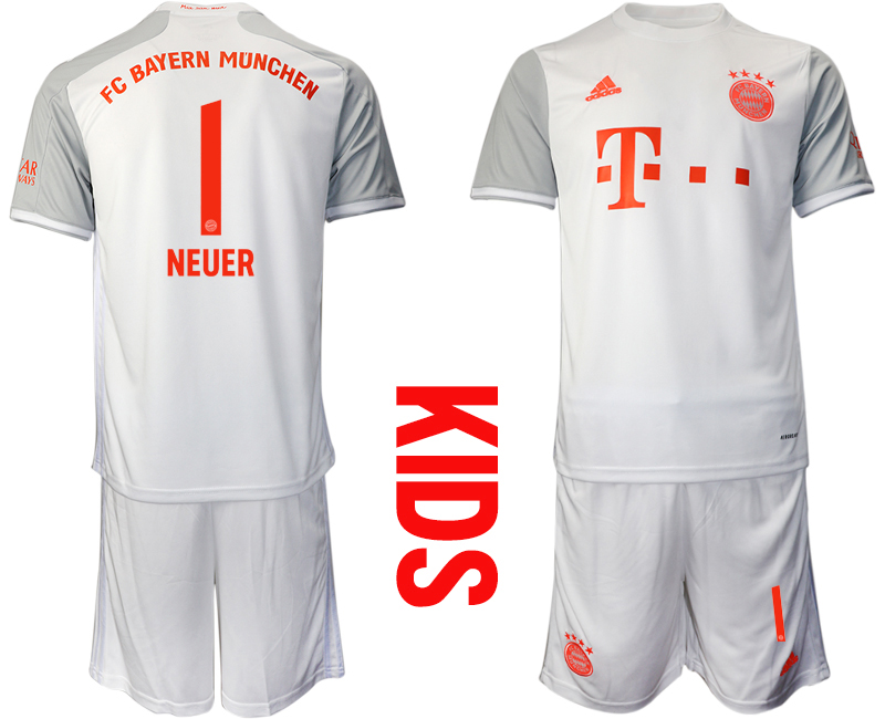 Youth 2020-21 Bayern Munich away 1# NEUER soccer jerseys