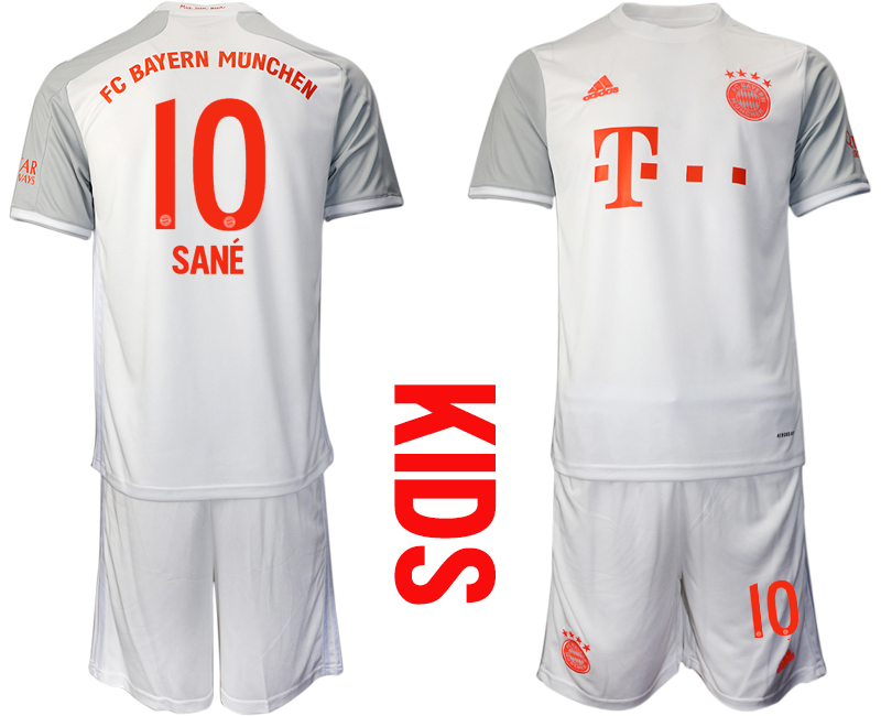 Youth 2020-21 Bayern Munich away 10# SANE soccer jerseys