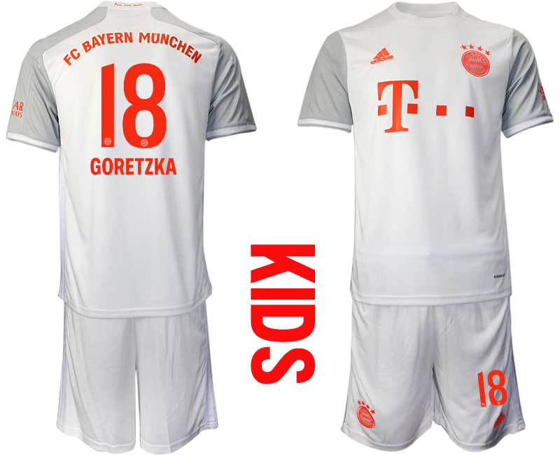 Youth 2020-21 Bayern Munich away 18# GORETZKA soccer jerseys