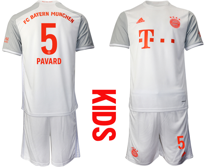 Youth 2020-21 Bayern Munich away 5# PAVARD soccer jerseys