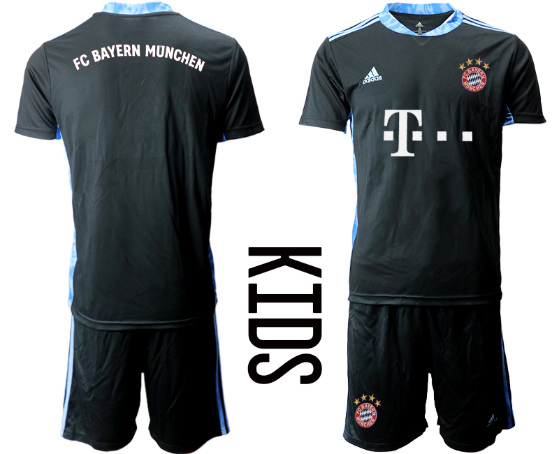 Youth 2020-21 Bayern Munich black goalkeeper soccer jerseys