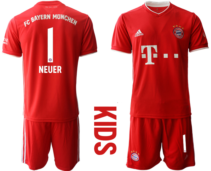 Youth 2020-21 Bayern Munich home 1# NEUER soccer jerseys