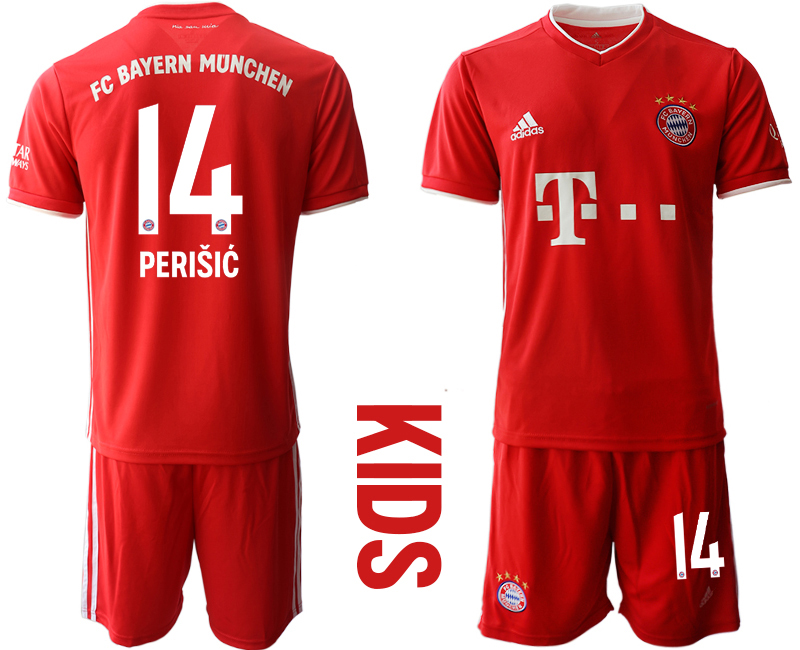 Youth 2020-21 Bayern Munich home 14# PERISIC soccer jerseys