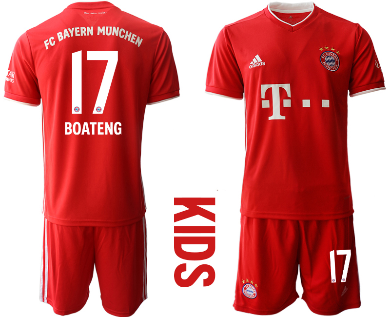 Youth 2020-21 Bayern Munich home 17# BOATENG soccer jerseys