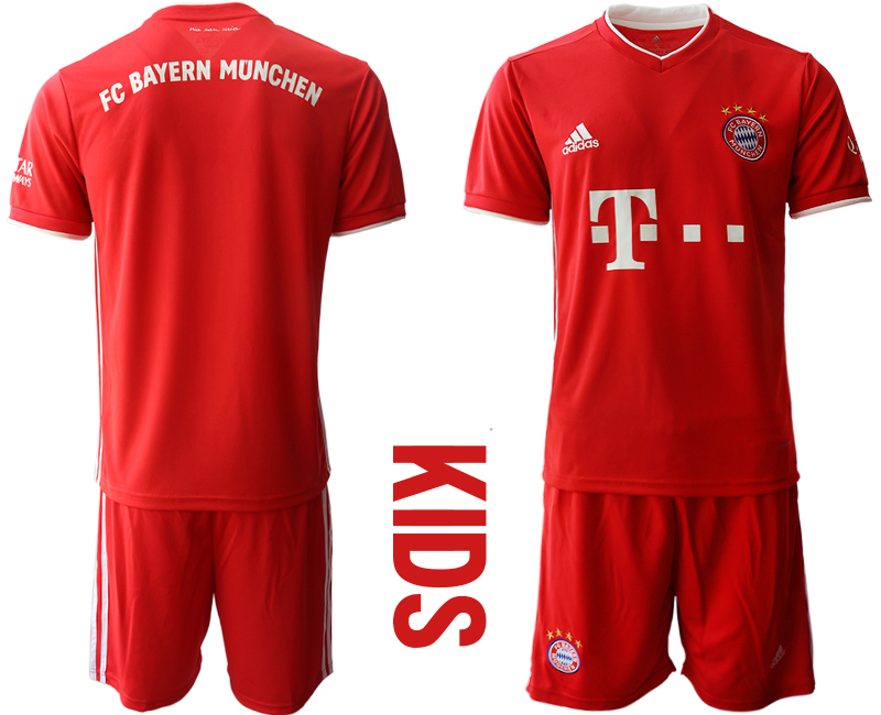 Youth 2020-21 Bayern Munich home soccer jerseys