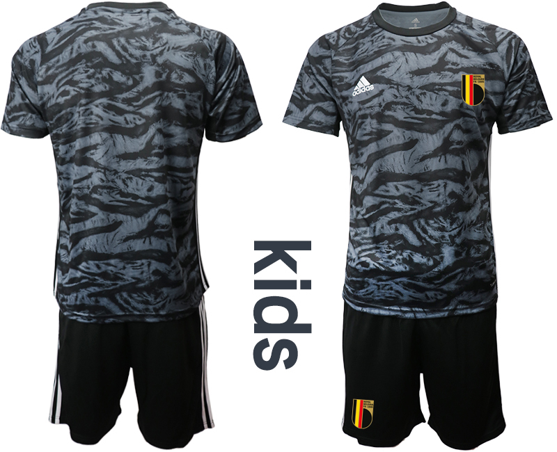 Youth 2020-21 Belgium black  goalkeeper soccer jerseys