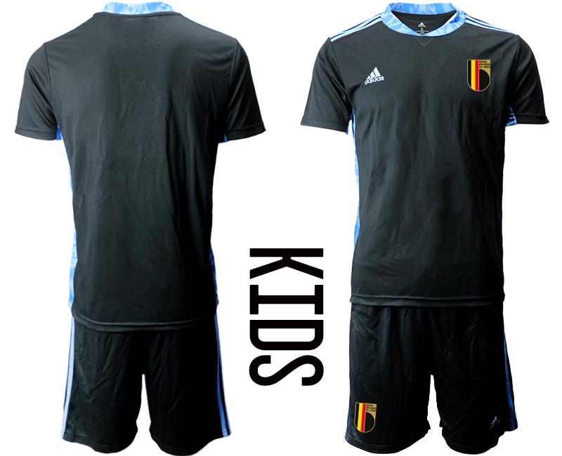 Youth 2020-21 Belgium black goalkeeper soccer jerseys