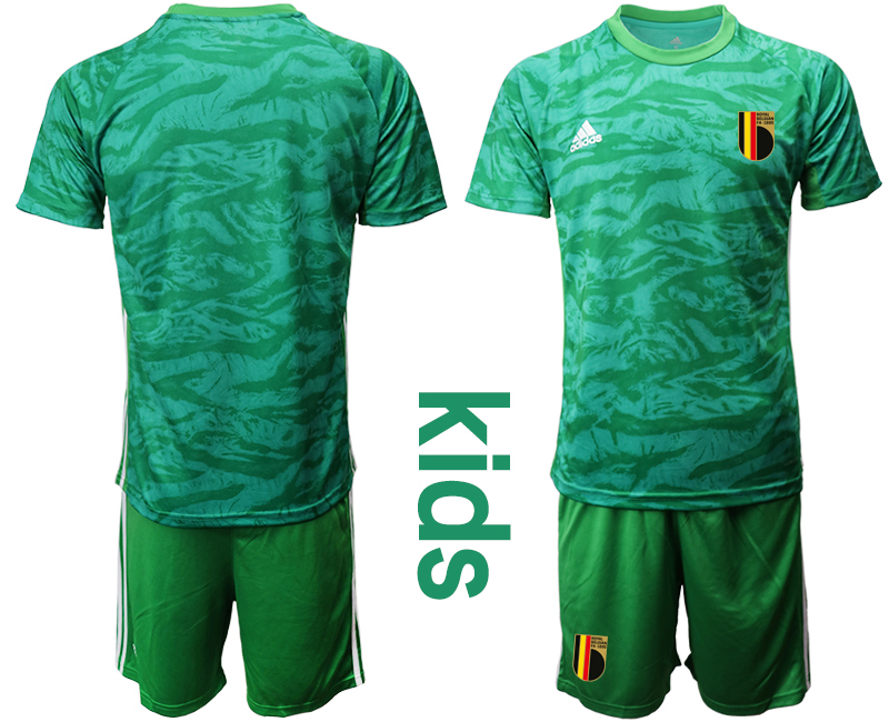 Youth 2020-21 Belgium green goalkeeper soccer jerseys