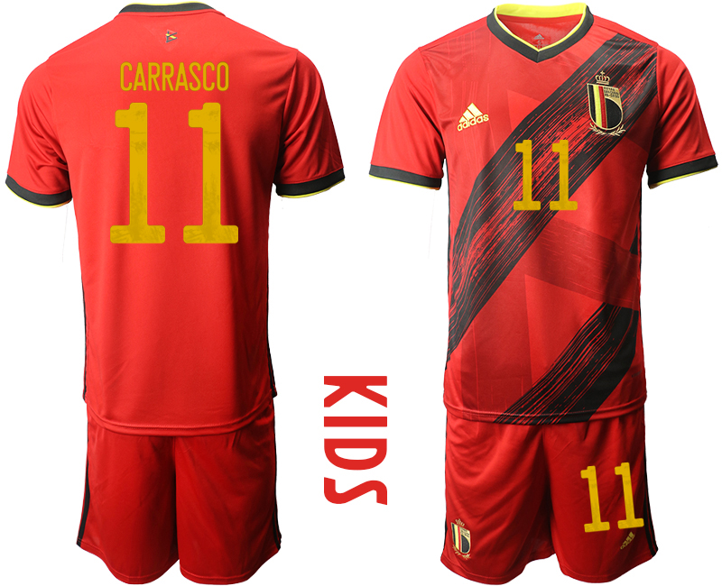 Youth 2020-21 Belgium home 11# CARRASCO soccer jerseys