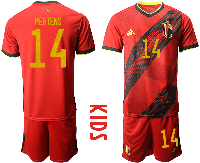 Youth 2020-21 Belgium home 14# MERTENS soccer jerseys