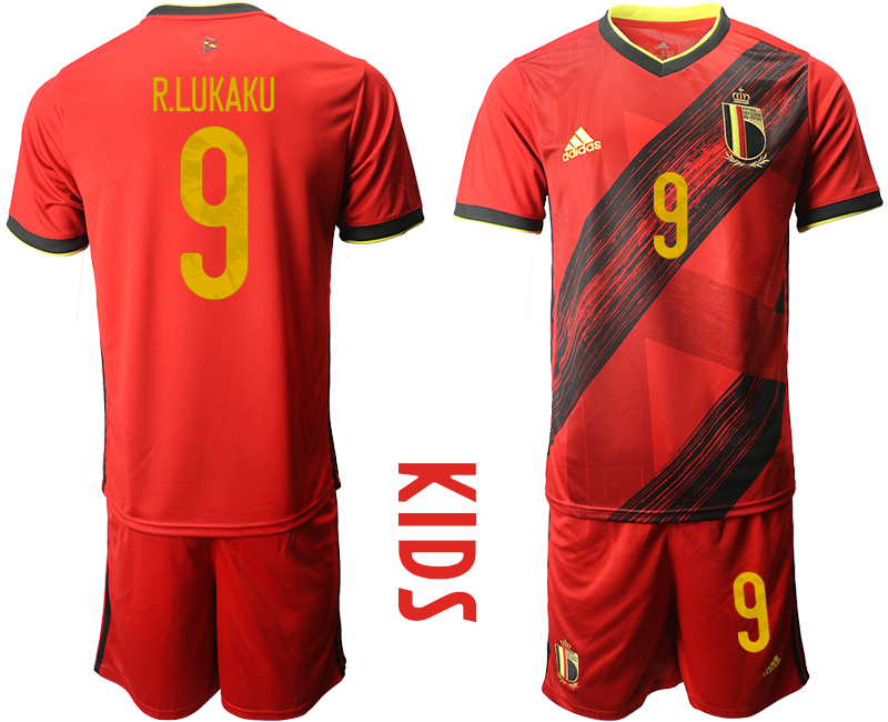 Youth 2020-21 Belgium home 9# R.LUKAKU soccer jerseys