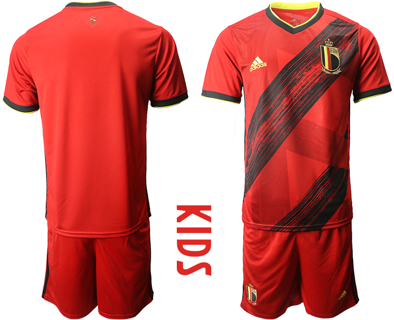 Youth 2020-21 Belgium home soccer jerseys