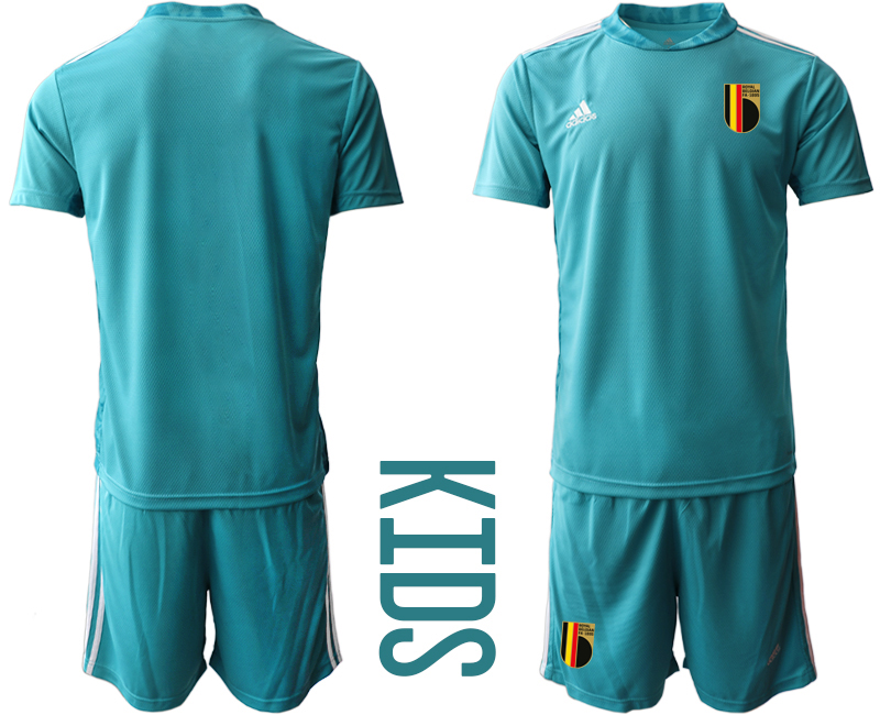 Youth 2020-21 Belgium lake blue goalkeeper soccer jerseys