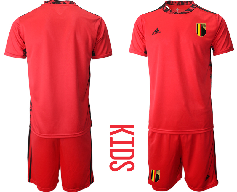 Youth 2020-21 Belgium red goalkeeper soccer jerseys