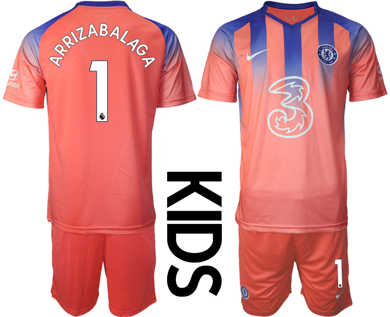 Youth 2020-21 Chelsea FC away 1# ARRIZABALAGA soccer jerseys