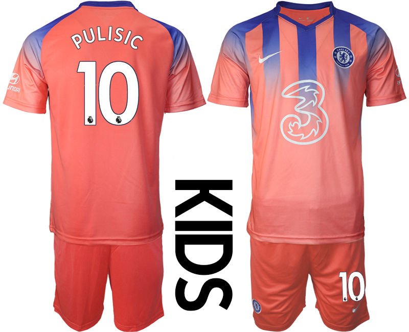 Youth 2020-21 Chelsea FC away 10# PULISIC soccer jerseys