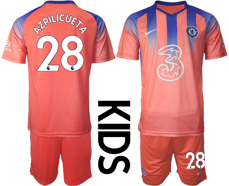 Youth 2020-21 Chelsea FC away 28# AZPILICUETA soccer jerseys