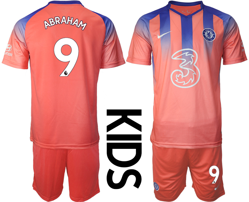 Youth 2020-21 Chelsea FC away 9# ABRAHAM soccer jerseys