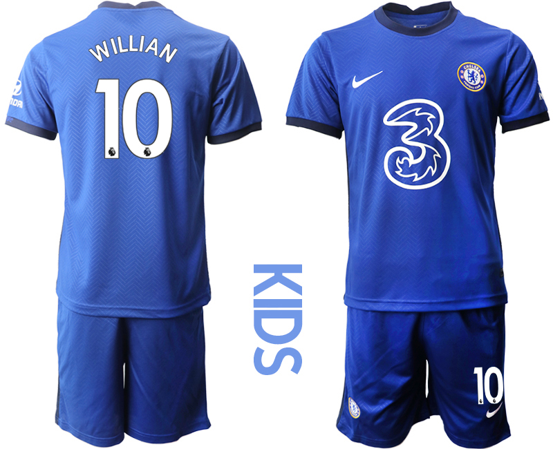 Youth 2020-21 Chelsea FC home 10# WILLIAN soccer jerseys