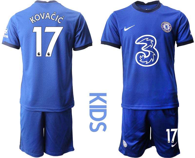 Youth 2020-21 Chelsea FC home 17# KOVACIC soccer jerseys