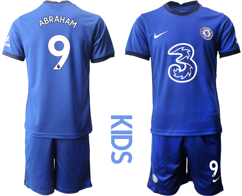 Youth 2020-21 Chelsea FC home 9# ABRAHAM soccer jerseys