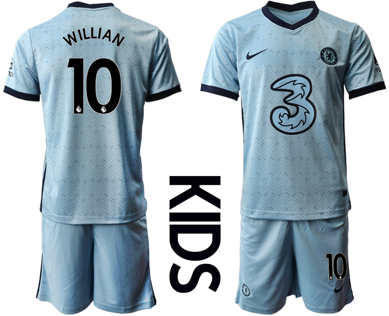 Youth 2020-21 Chelsea away 10# WILLIAN soccer jerseys