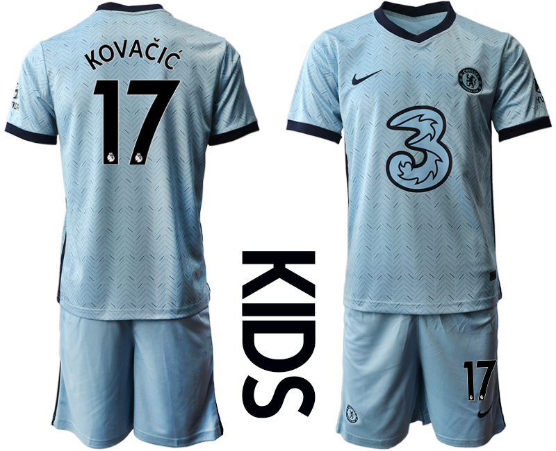 Youth 2020-21 Chelsea away 17# KOVACIC soccer jerseys