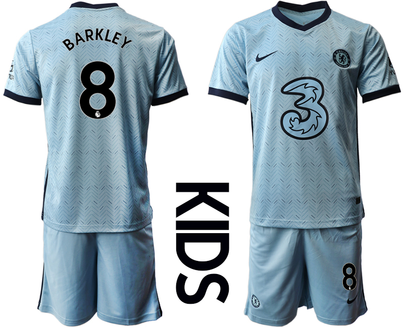 Youth 2020-21 Chelsea away 8# BARKLEY soccer jerseys