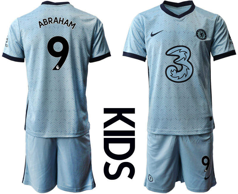 Youth 2020-21 Chelsea away 9# ABRAHAM soccer jerseys